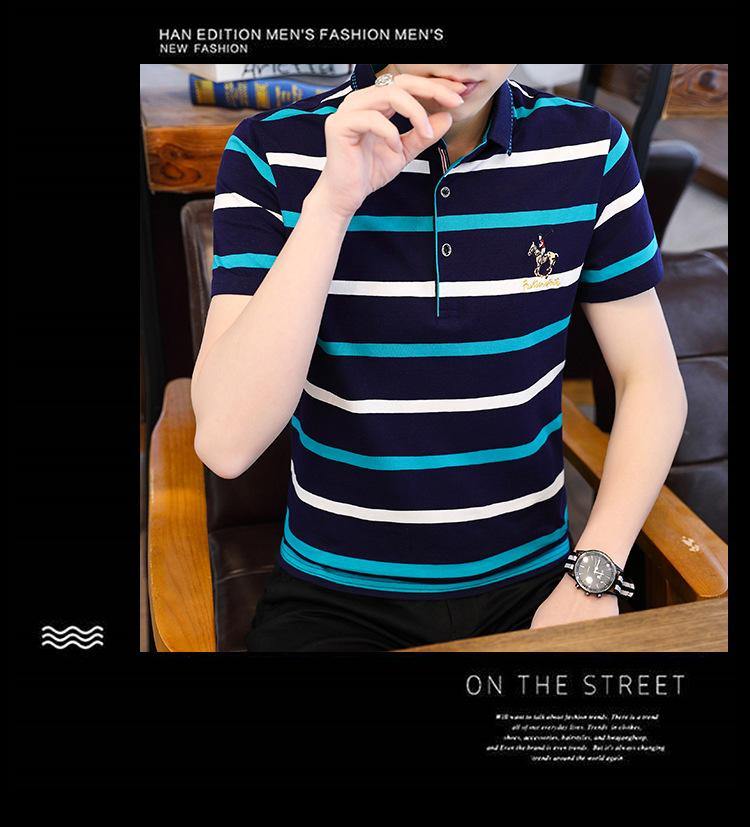 Polo de verano camiseta juvenil cuello de manga corta casual - MXbueno