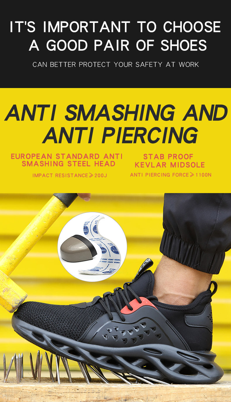 Zapatos de trabajo de seguridad ligeros transpirables