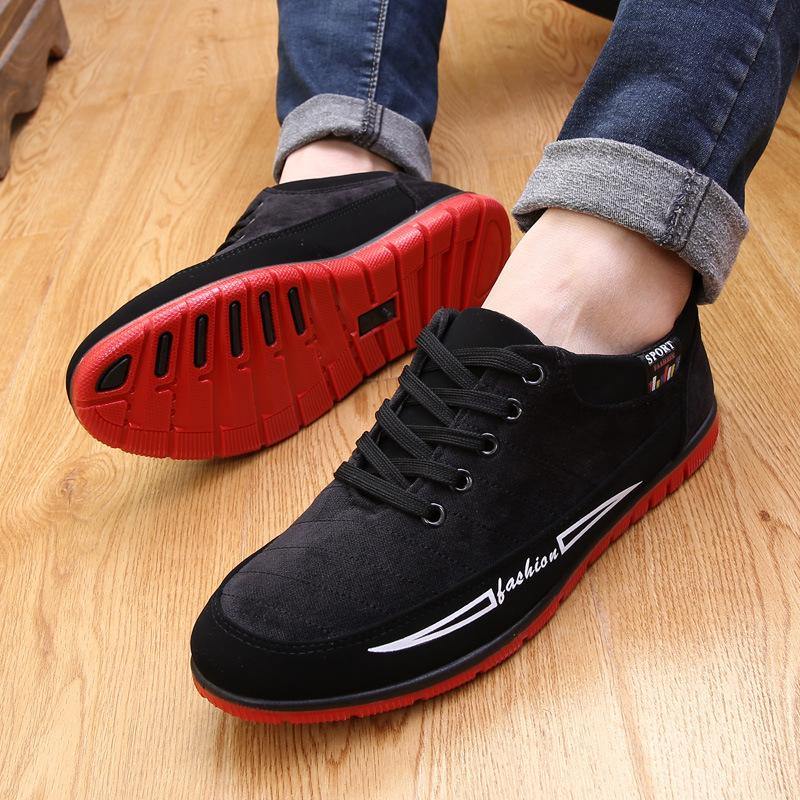 Hombre de tela con cordones Soft zapatos casuales - MXbueno