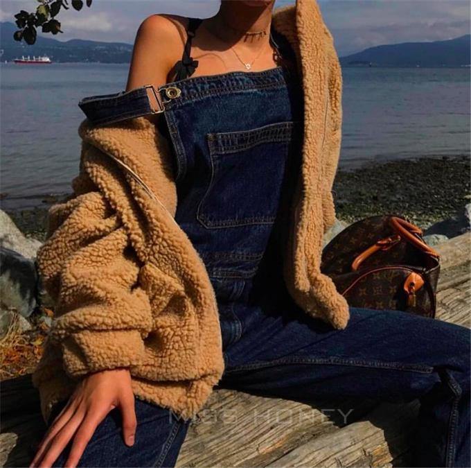 Nueva Chaqueta casual Esponjoso para mujer en este invierno - MXbueno