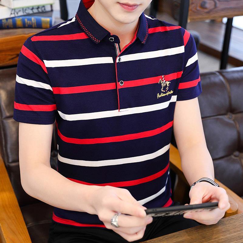 Polo de verano camiseta juvenil cuello de manga corta casual - MXbueno