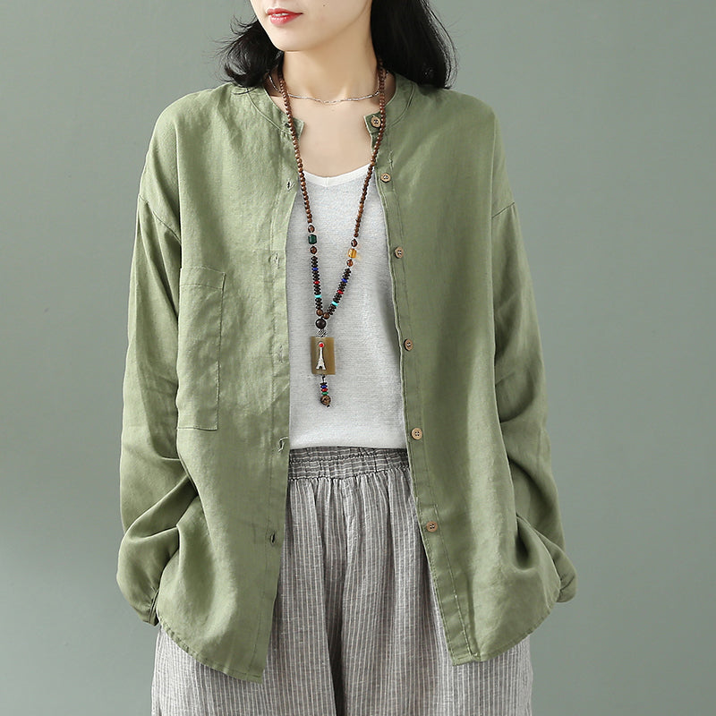 Camisa Liso Algodón Talla Grande Color Liso