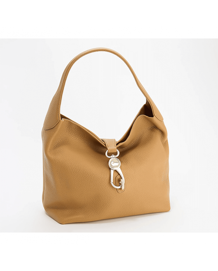 [W-Bolso] Bolso Hobo Pebble Con Cierre De Logo