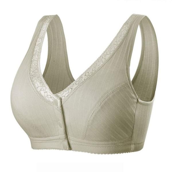 [W-Ropa Interior] (4 PCS es más asequible) TamaÑo MÁs CÓmodo Sujetador De BotÓn Delantero