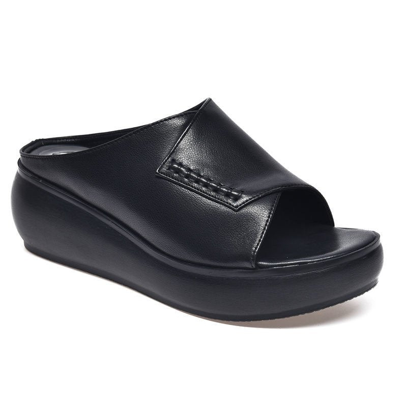 [W-Zapato] Zapatos peep-toe de plataforma de cuña de nueva moda de verano