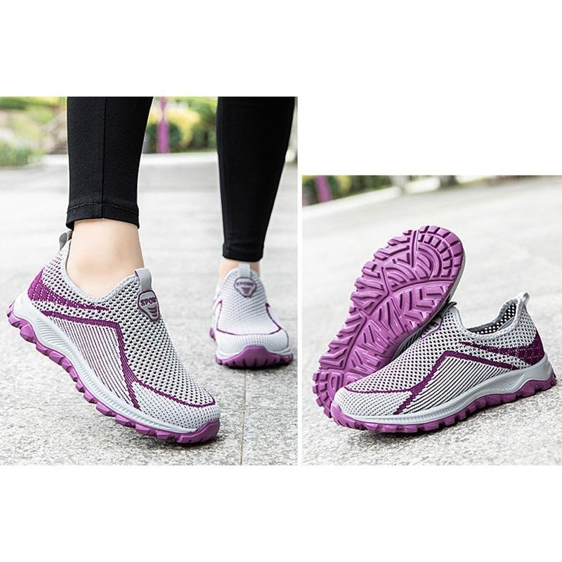 [W-Zapato] Zapatos Ligeros Para Caminar Sin Cordones Fly Woven Para Mujer