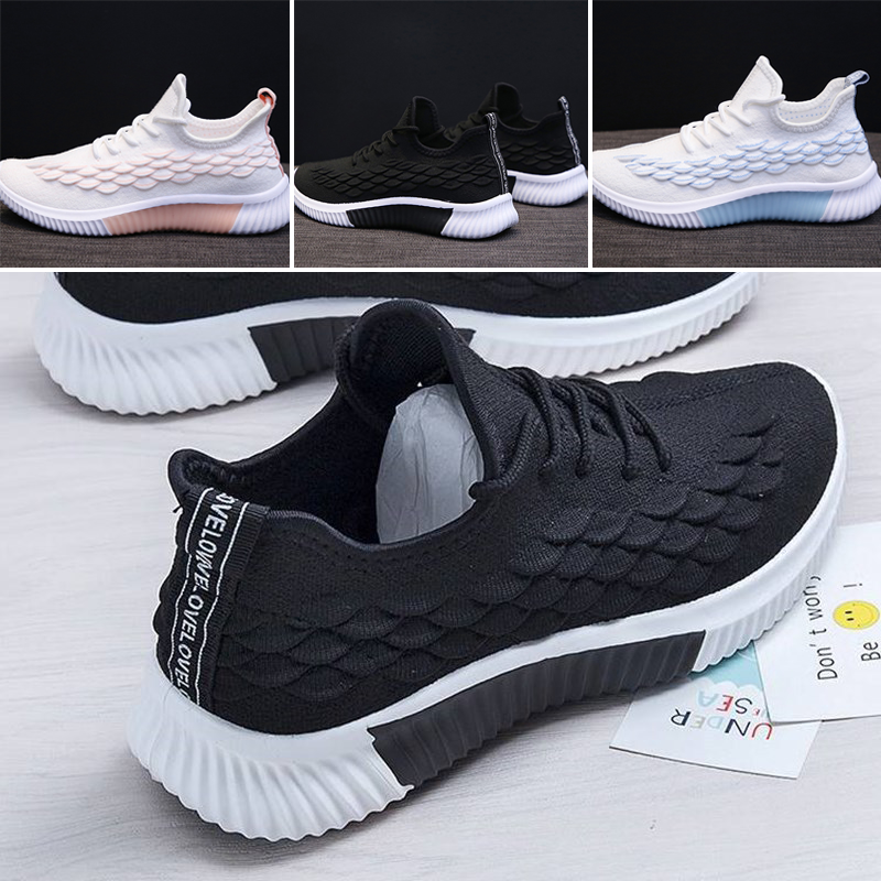 Zapatillas De Running De Malla Transpirable Con Cordones Para Mujer