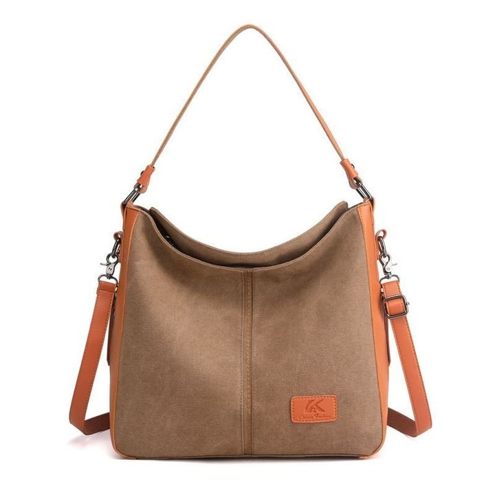 Bolso De Hombro De Lona - Bandolera Con Capacidad Extra Grande