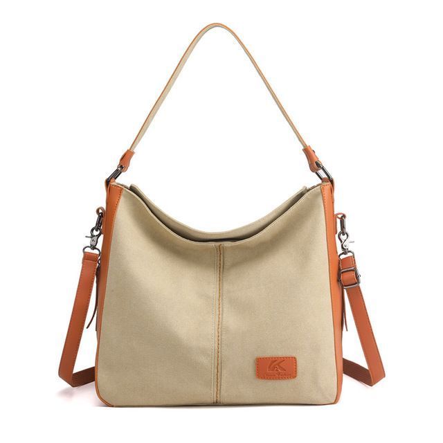 Bolso De Hombro De Lona - Bandolera Con Capacidad Extra Grande