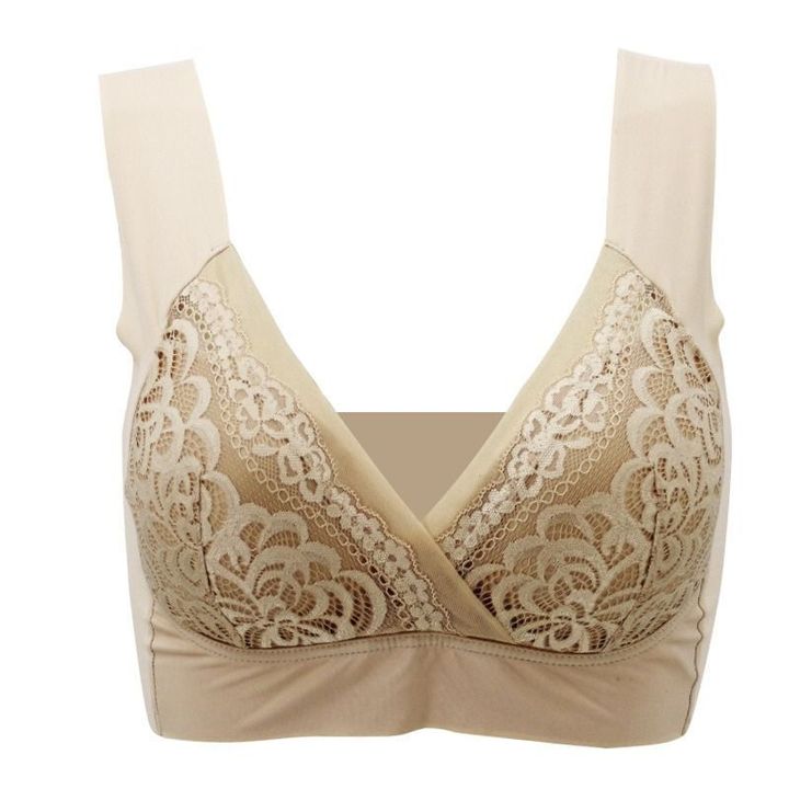 SostÉn De Encaje De ElevaciÓn De Soporte InalÁmbrico / InconsÚtil Talla Plus