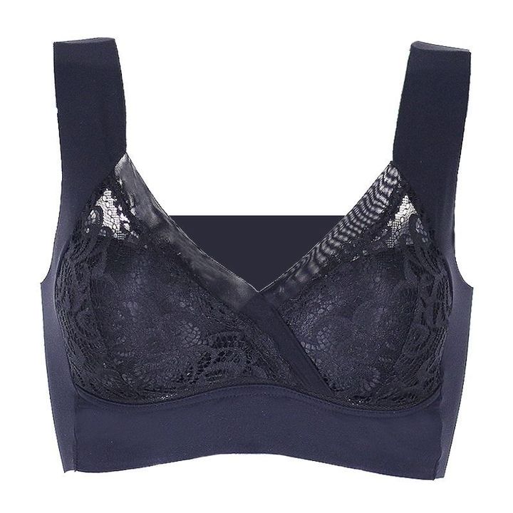 SostÉn De Encaje De ElevaciÓn De Soporte InalÁmbrico / InconsÚtil Talla Plus