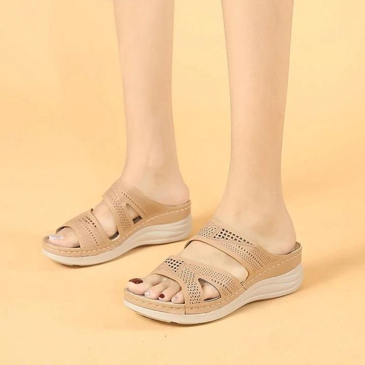 Sandalias Cómodas De Cuero Suave Transpirable