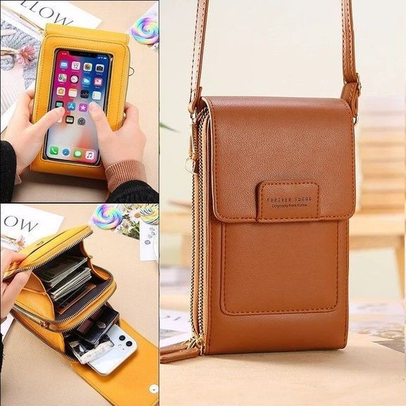 Bolso Diario De Viaje Para Mujer De Piel Con Bandolera De Hombro