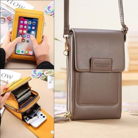 Bolso Diario De Viaje Para Mujer De Piel Con Bandolera De Hombro