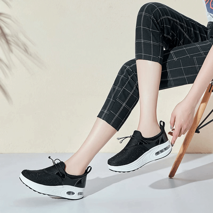 Zapatos De Plataforma De Diamantes De Imitación Ultra Suaves De Nueva Moda Para Mujer