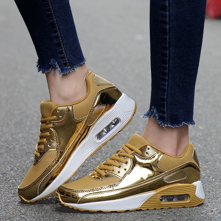 Cómodo Y Elegante Cojín De Aire Con Cordones Zapatillas Deportivas Para Correr Zapatos