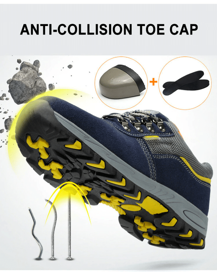 Zapatos De Trabajo De Seguridad Mocasines Antideslizantes