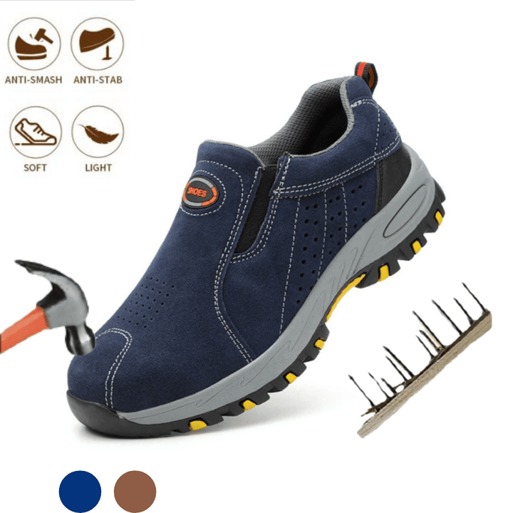 Zapatos De Trabajo De Seguridad Mocasines Antideslizantes