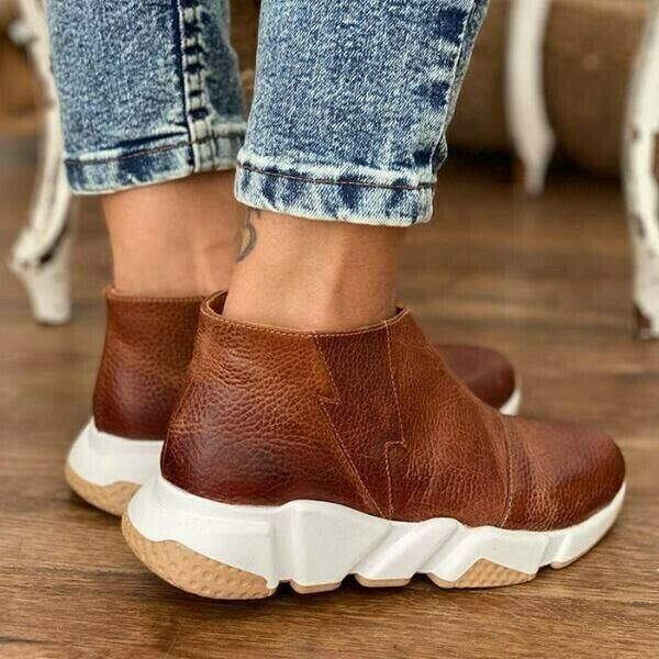 Botines Con Plataforma Antideslizante Para Mujer