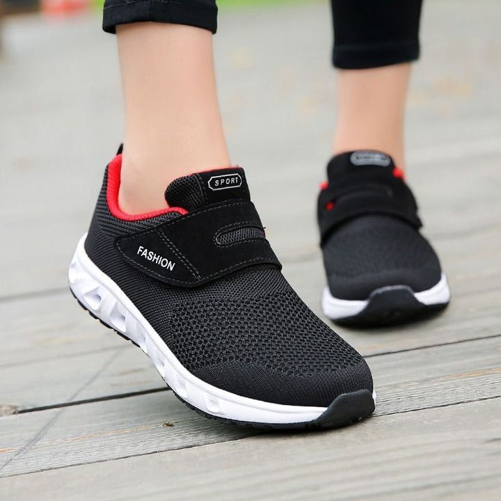 CÓmodos Zapatos De Malla De Velcro De Apoyo Para Caminar