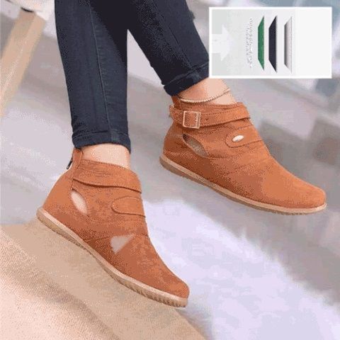 Nuevo Talla MÁs Botinas Botas De Mujer Zapatos Con Hebilla Bota Corta De TalÓn Grueso