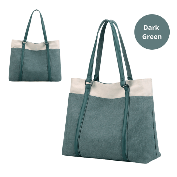 Bolso Grande De Lona Retro