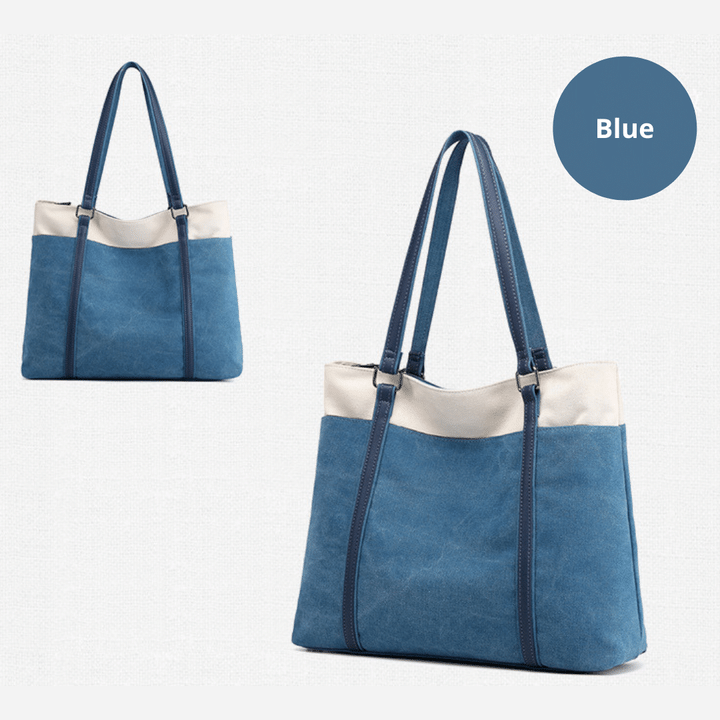 Bolso Grande De Lona Retro