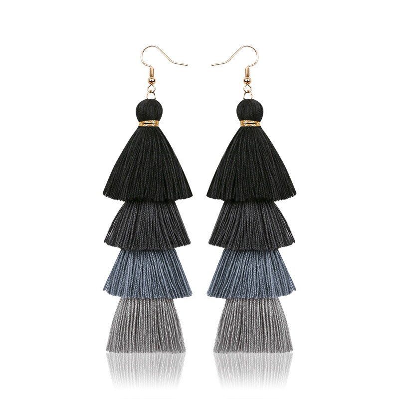 Pendientes De Borla Hechos A Mano, Pendientes Largos De Estilo étnico Retro Europeo Y Americano Para Mujer, Pendientes Personalizados Bohemios, Joyería