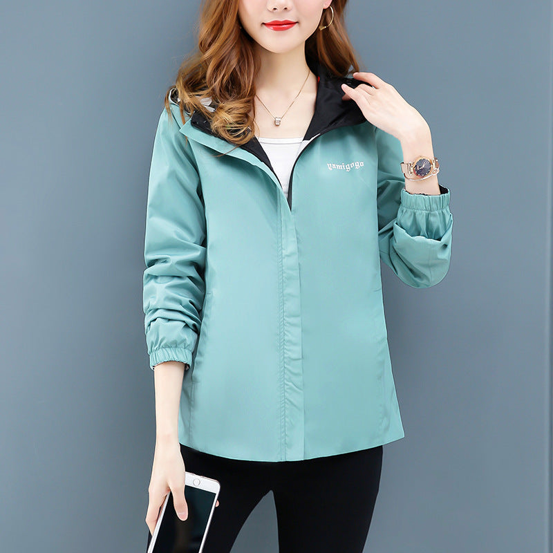 [W-Ropa] Chaqueta Informal Reversible Con Capucha