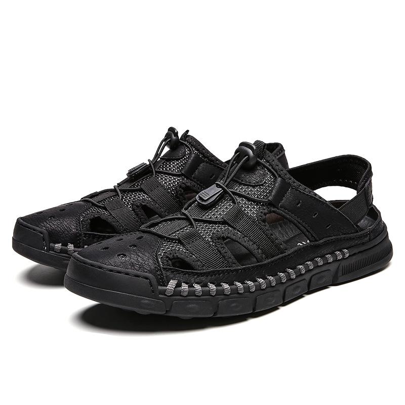 Zapatos de playa retro huecos cosidos a mano