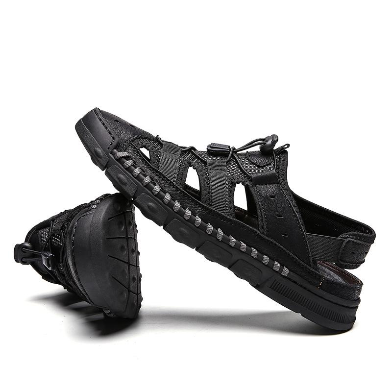 Zapatos de playa retro huecos cosidos a mano