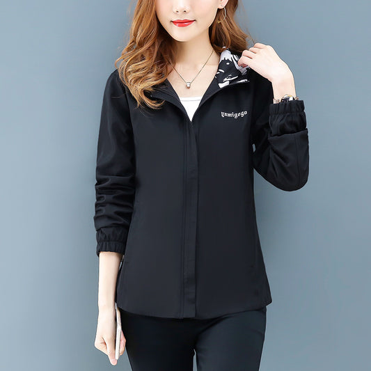 [W-Ropa] Chaqueta Informal Reversible Con Capucha