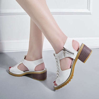 Sandalias De Tacón Alto Retro Para Mujer