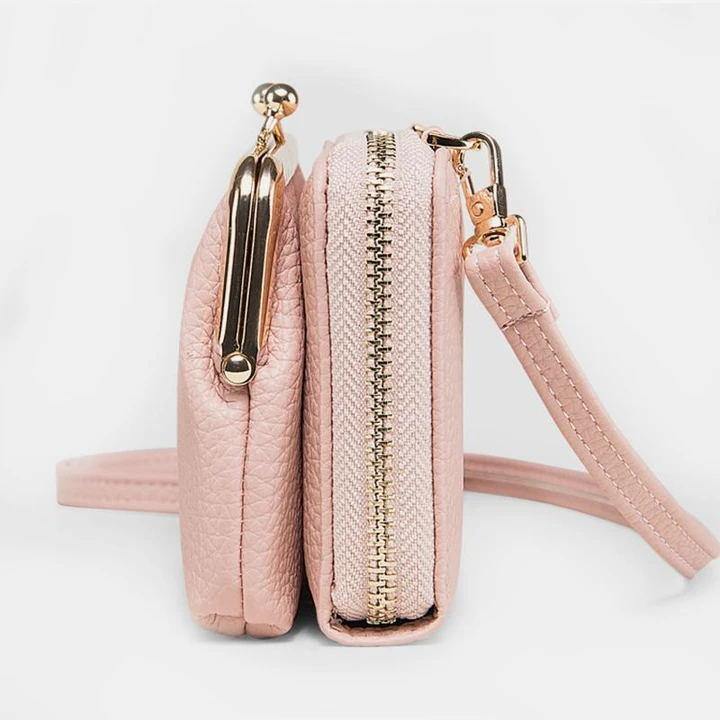 Bolsa de teléfono crossbody Kiss-lock multifuncional de gran capacidad - MXbueno