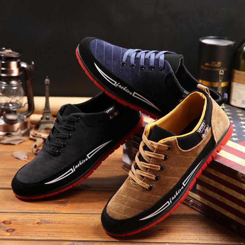 Hombre de tela con cordones Soft zapatos casuales - MXbueno
