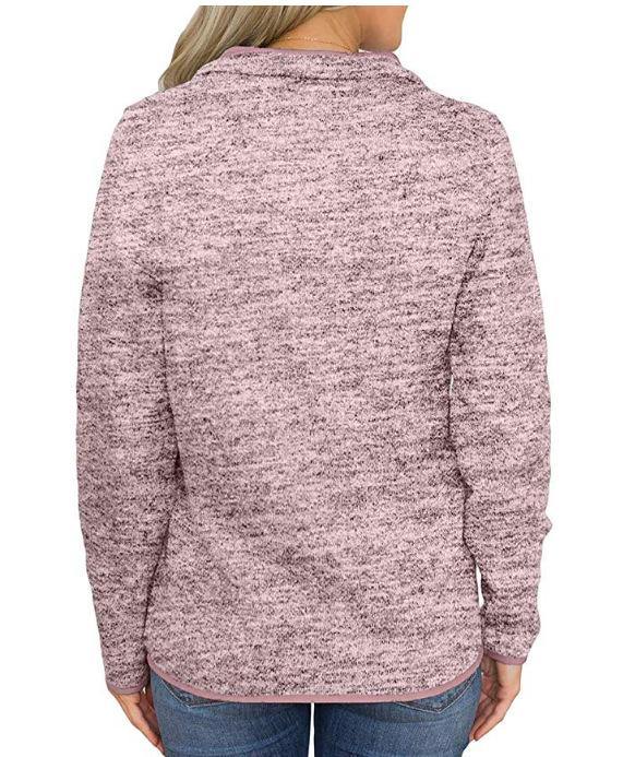 Sudadera  casual abotonada con diseño de bolsillo - MXbueno