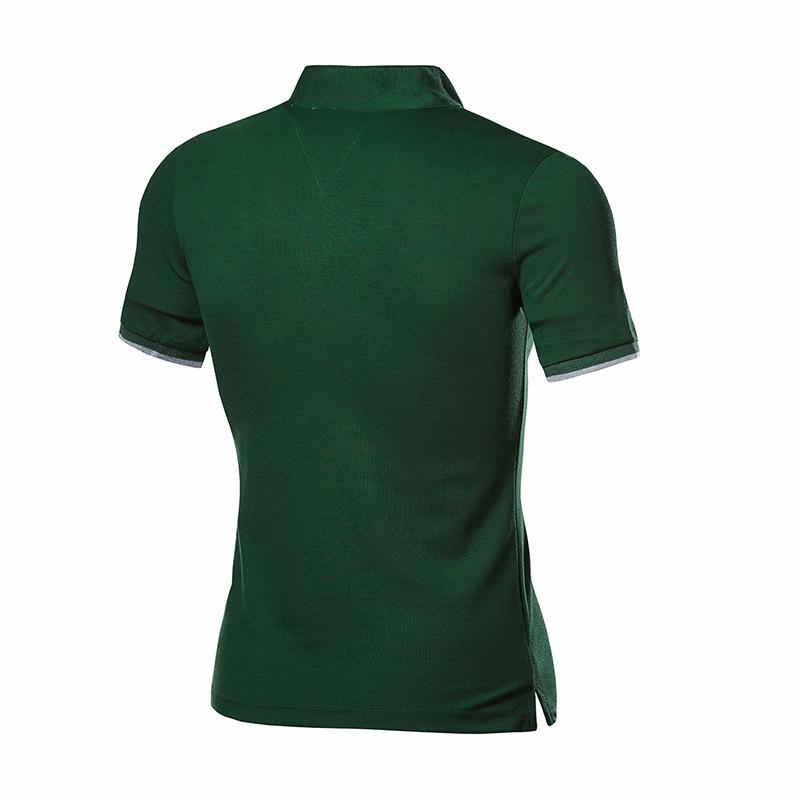 Polo De Manga Corta Con Cuello Alto Para Hombre