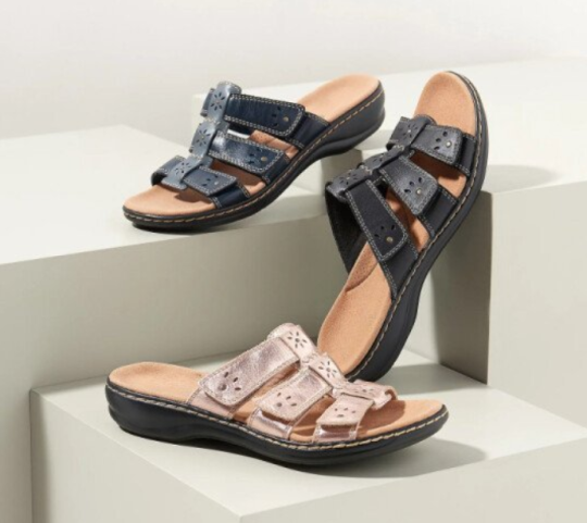 Sandalias De Color Liso Con Velcro Para Mujer