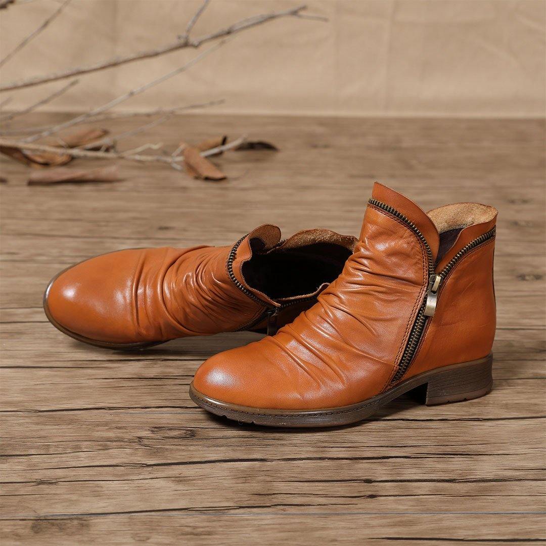 Botas de suave al tacto hecho de cuero de piel de becerro precioso (5 Colores) - MXbueno