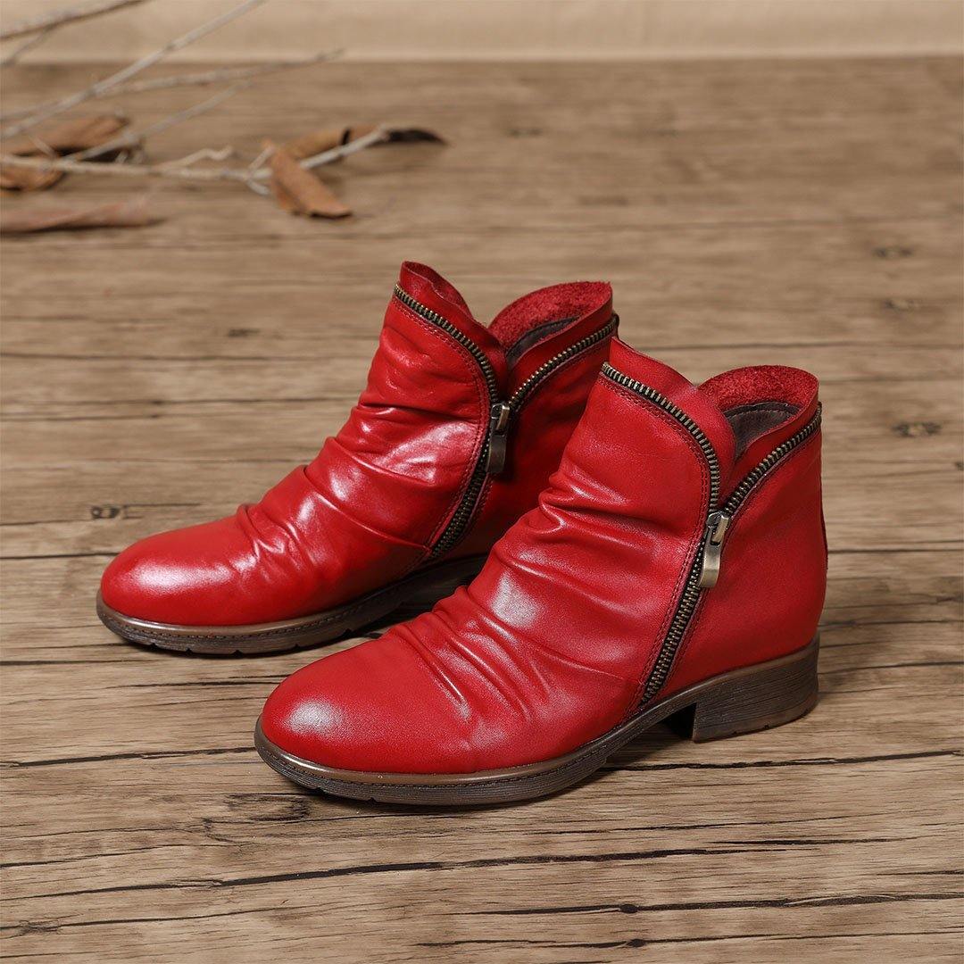 Botas de suave al tacto hecho de cuero de piel de becerro precioso (5 Colores) - MXbueno