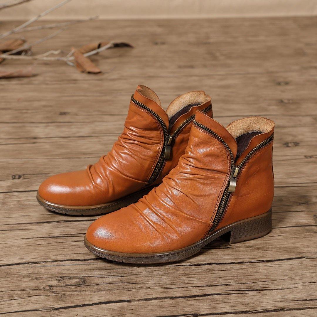 Botas de suave al tacto hecho de cuero de piel de becerro precioso (5 Colores) - MXbueno