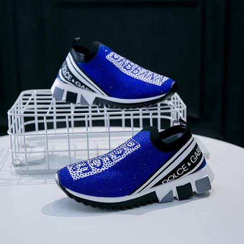 Zapatillas Mujer Azul Real Rhinestone