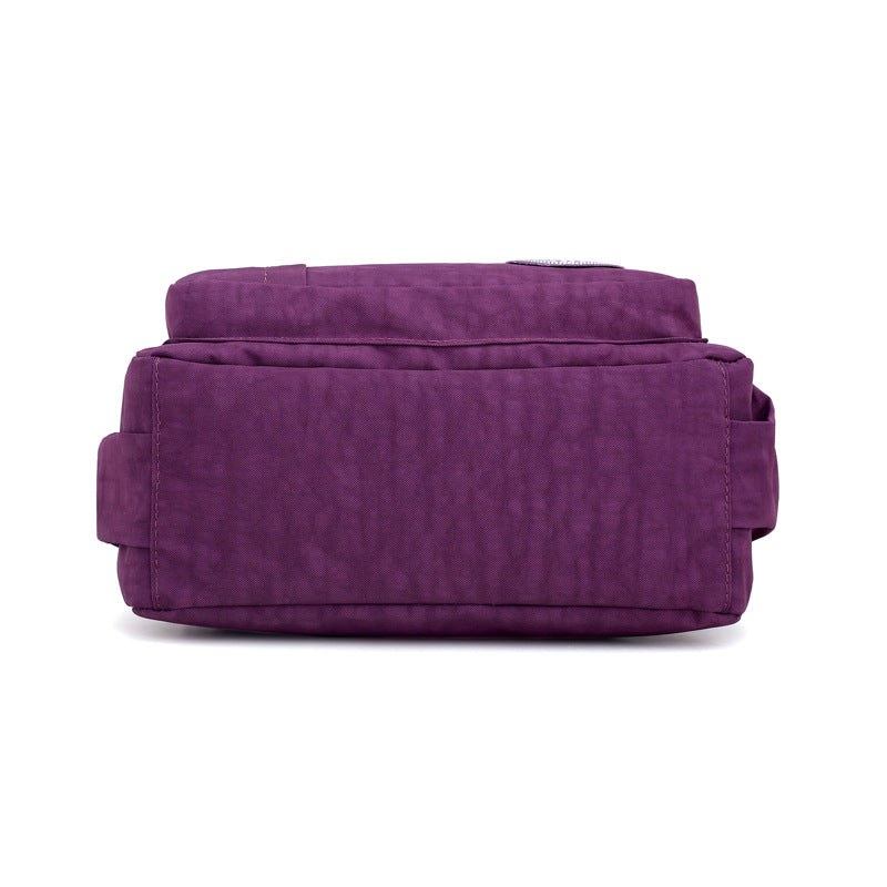 [W-Bolso] Bolso De Hombro Para Mujer, Bolso De Tela De Nailon Informal, Bolso De Mensajero De Viaje Para Mamá Con Múltiples Bolsillos
