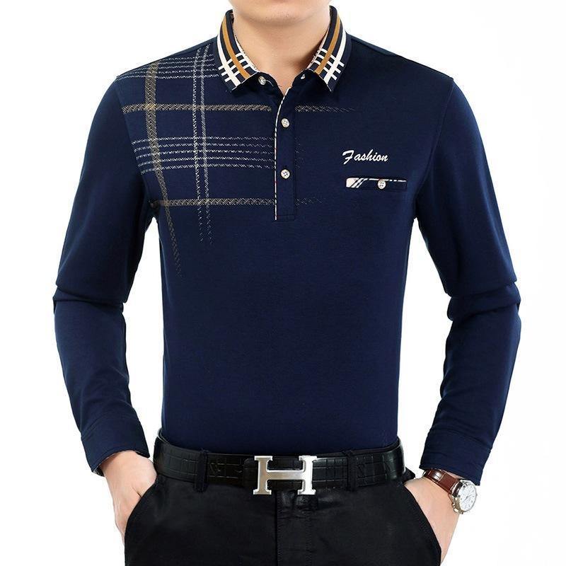 Camiseta casual de manga larga estampada para hombre - MXbueno