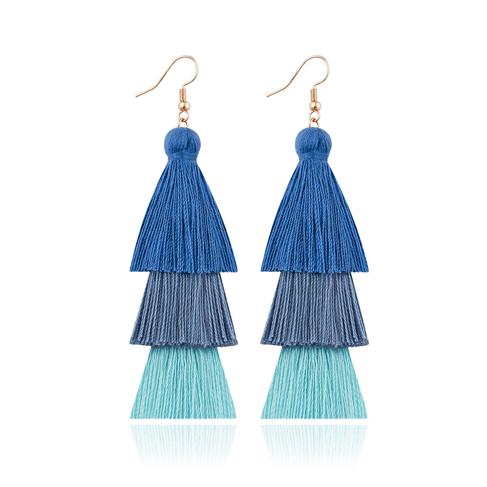 Pendientes De Borla Hechos A Mano, Pendientes Largos De Estilo étnico Retro Europeo Y Americano Para Mujer, Pendientes Personalizados Bohemios, Joyería