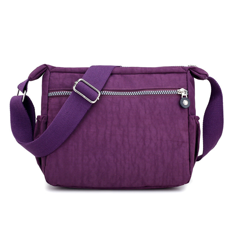 [W-Bolso] Bolso De Hombro Para Mujer, Bolso De Tela De Nailon Informal, Bolso De Mensajero De Viaje Para Mamá Con Múltiples Bolsillos