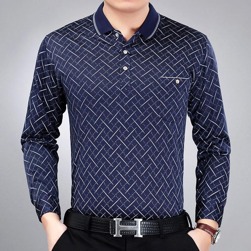 Camiseta casual de manga larga estampada para hombre - MXbueno