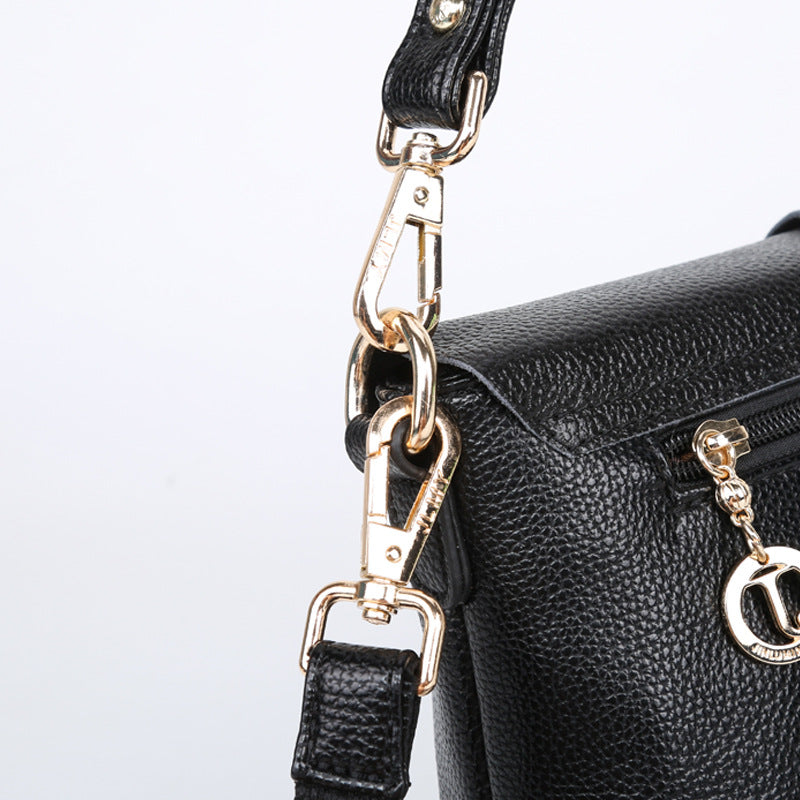 [W-Bolso] Bolso De Cuero A La Moda Para Mujer, Bolso Cuadrado Pequeño Simple, Bandolera De Hombro Para Mujer