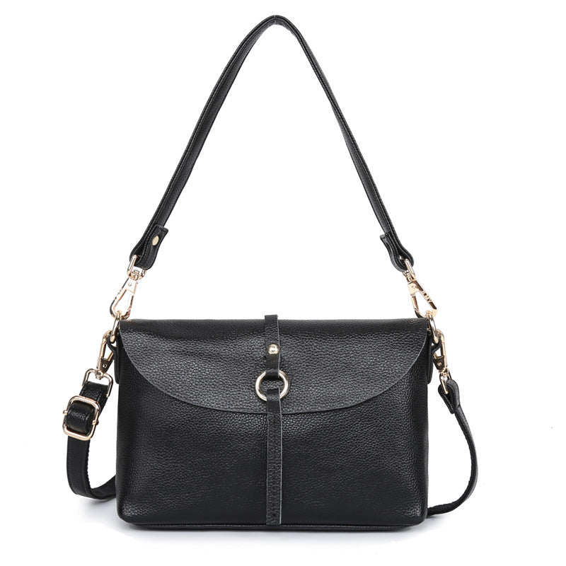 [W-Bolso] Bolso De Cuero A La Moda Para Mujer, Bolso Cuadrado Pequeño Simple, Bandolera De Hombro Para Mujer