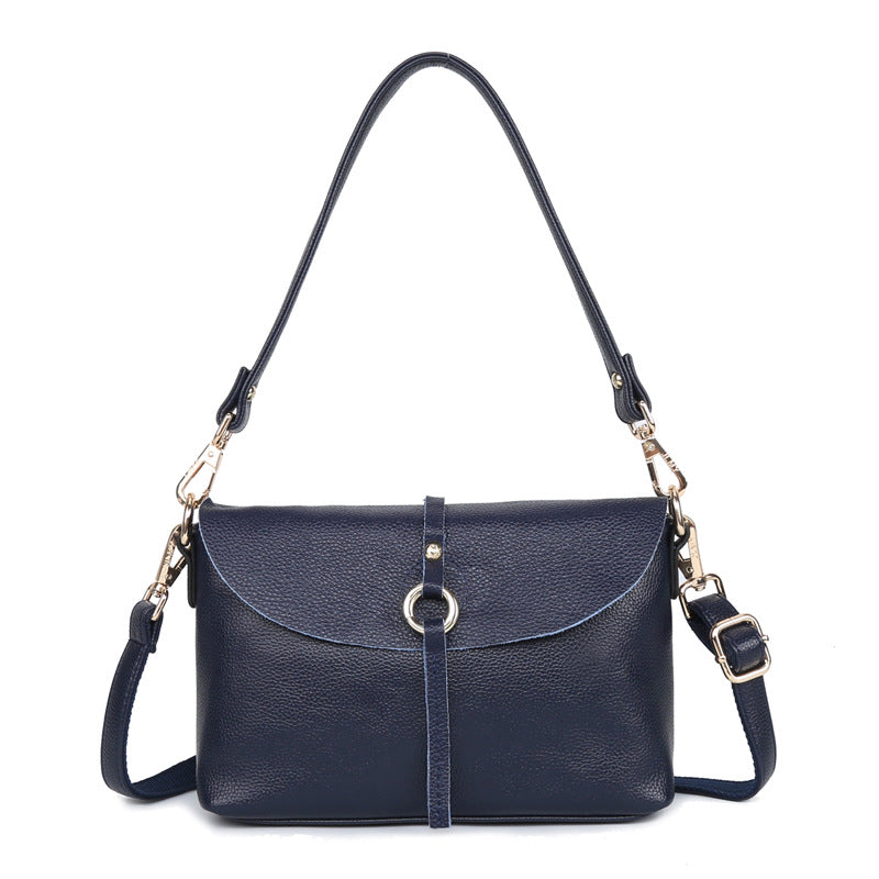 [W-Bolso] Bolso De Cuero A La Moda Para Mujer, Bolso Cuadrado Pequeño Simple, Bandolera De Hombro Para Mujer